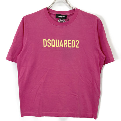 DSQUARED2 Pink x Yellow Cotton Short-Sleeved Shirt Top from 2022