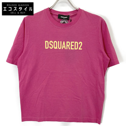 DSQUARED2 Pink x Yellow Cotton Short-Sleeved Shirt Top from 2022