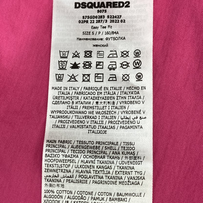 DSQUARED2 Pink x Yellow Cotton Short-Sleeved Shirt Top from 2022