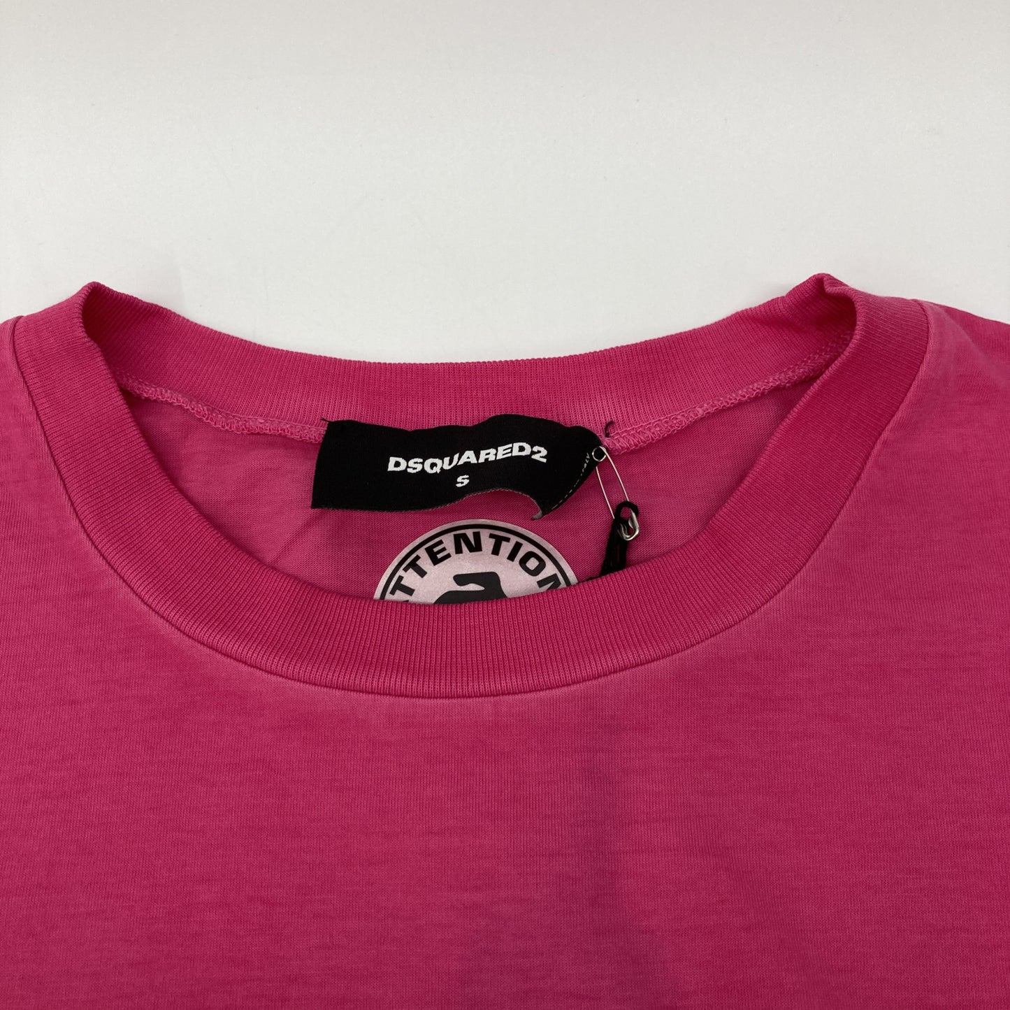 DSQUARED2 Pink x Yellow Cotton Short-Sleeved Shirt Top from 2022