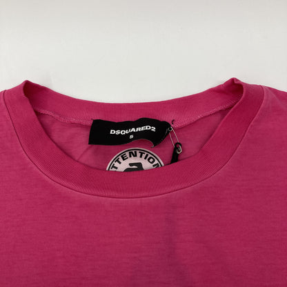 DSQUARED2 Pink x Yellow Cotton Short-Sleeved Shirt Top from 2022