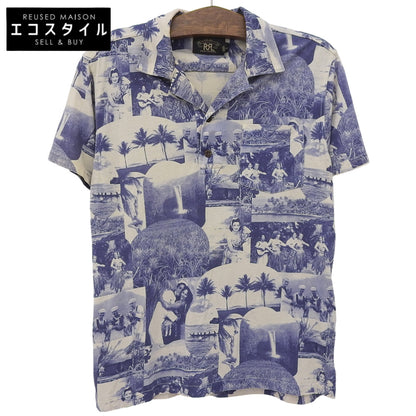 RRL ダブルアールエル コットン100% ハワイ アロハシャツ トップス メンズ ブルー M トップス