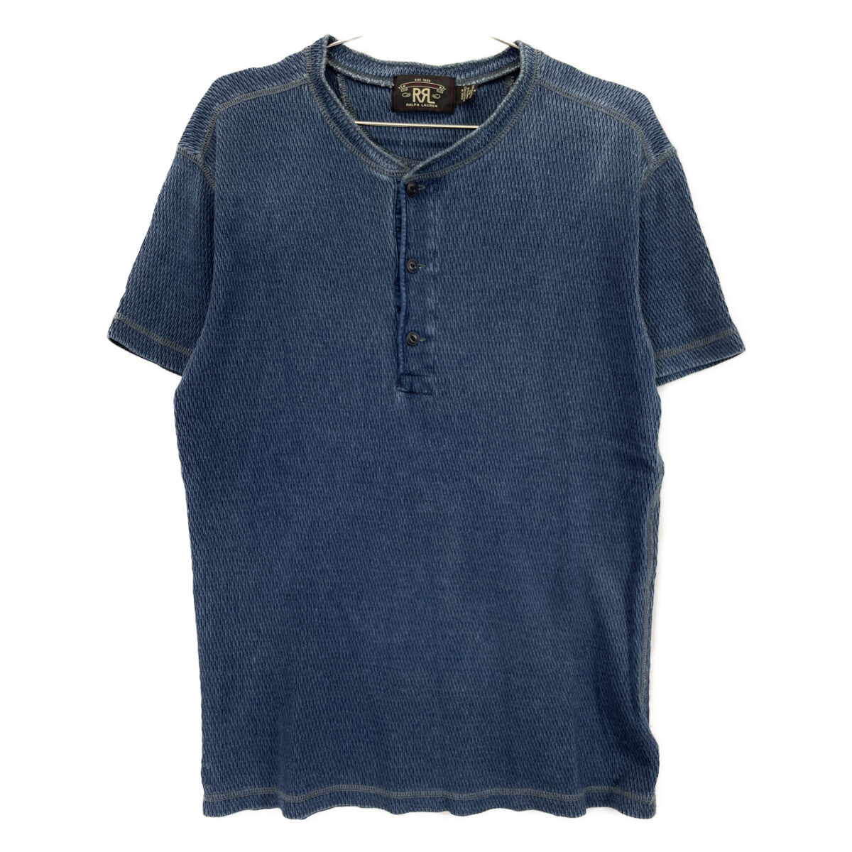 RRL ダブルアールエル インディゴ ヘンリーネック 半袖 カットソー トップス