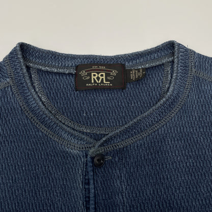 RRL ダブルアールエル インディゴ ヘンリーネック 半袖 カットソー トップス