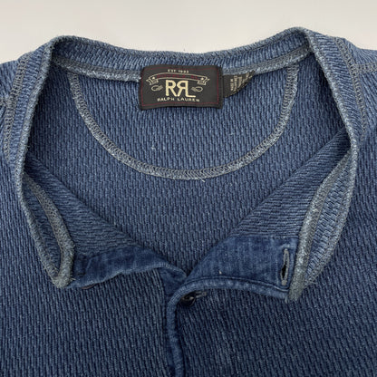 RRL ダブルアールエル インディゴ ヘンリーネック 半袖 カットソー トップス