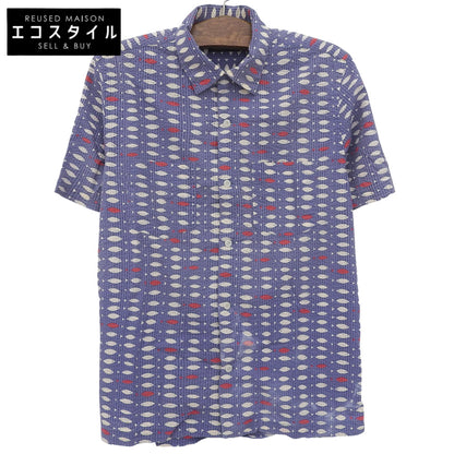 RRL ダブルアールエル シアサッカー フィッシュ キャンプシャツ トップス メンズ ライトパープル M トップス