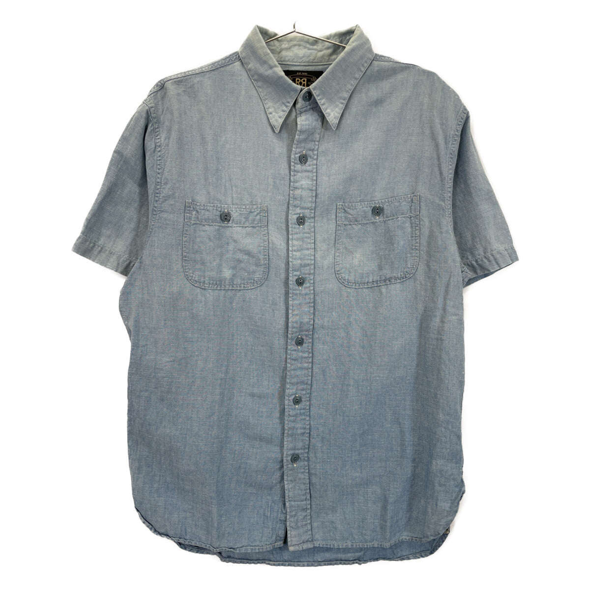 RRL Ralph Lauren 淡蓝色短袖衬衫上衣