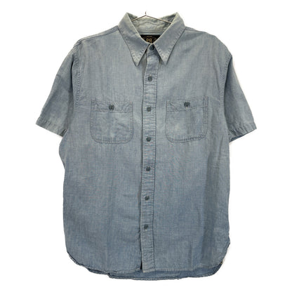 RRL Ralph Lauren 淡蓝色短袖衬衫上衣