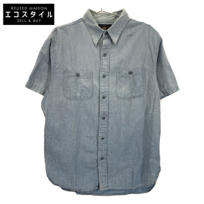 RRL Ralph Lauren 淡蓝色短袖衬衫上衣