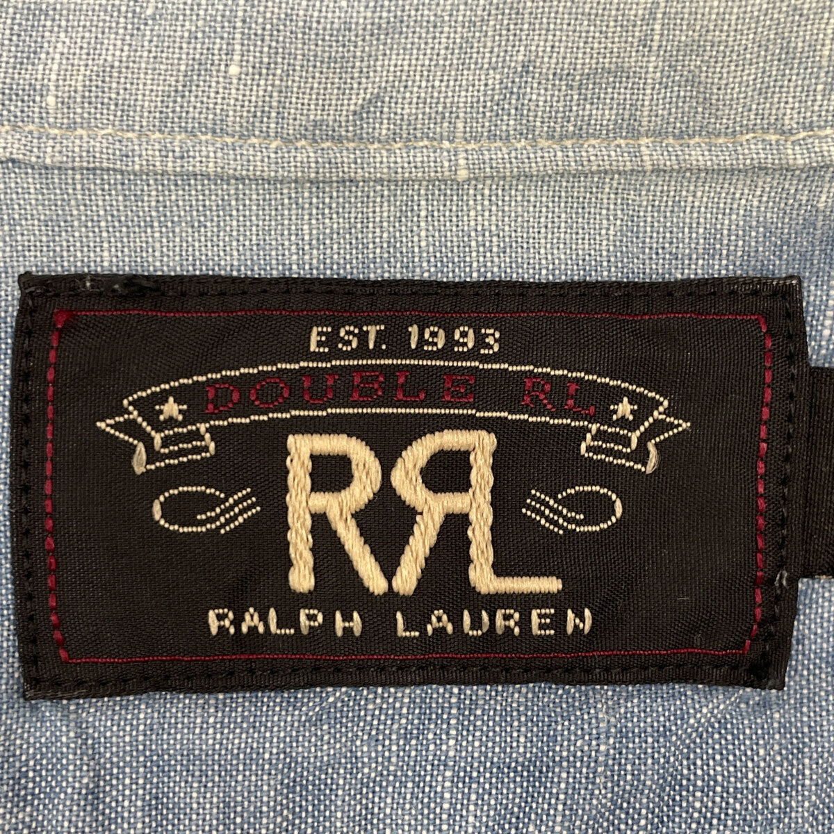 RRL Ralph Lauren 淡蓝色短袖衬衫上衣