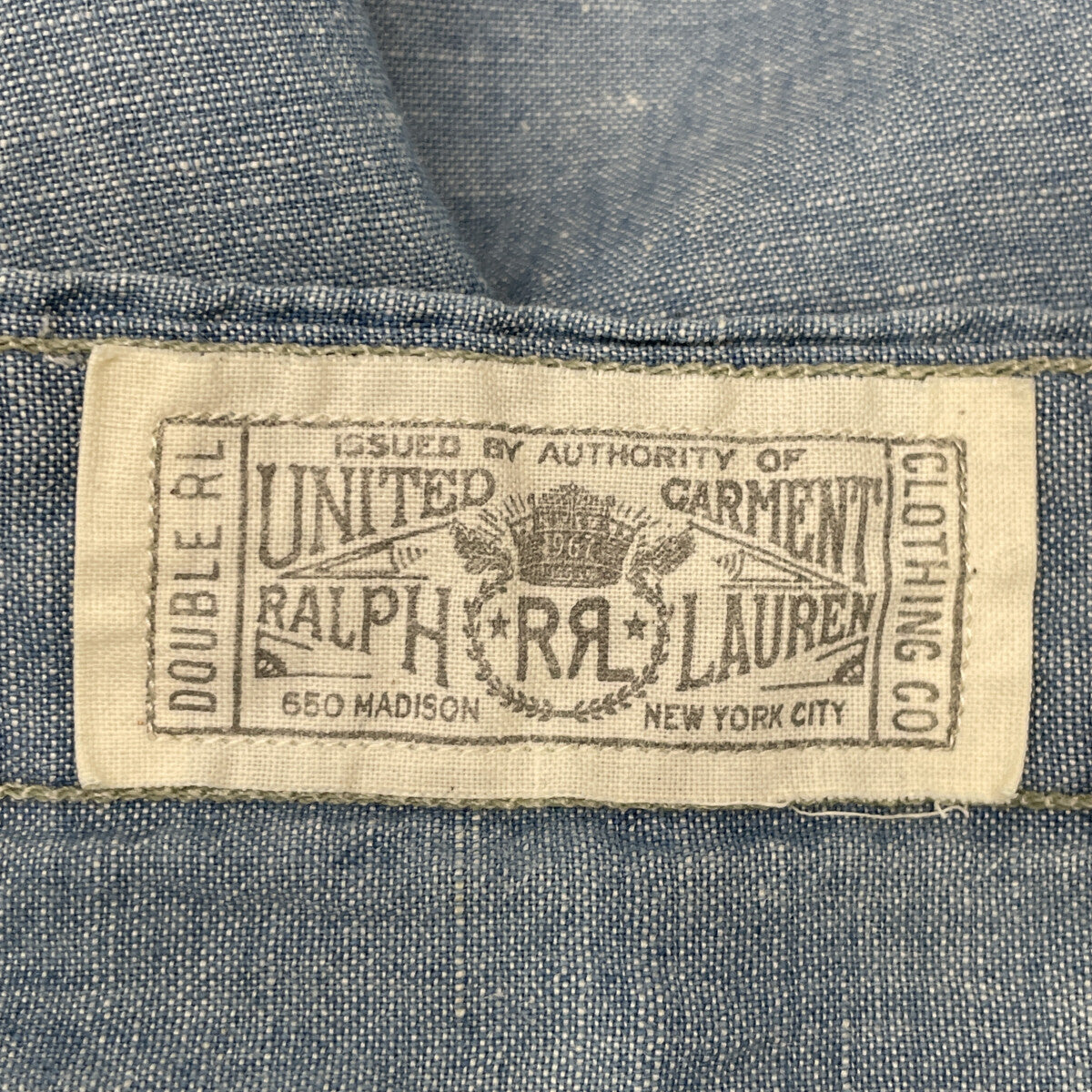RRL Ralph Lauren 淡蓝色短袖衬衫上衣