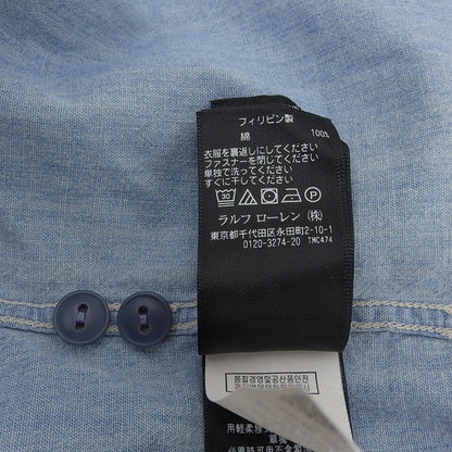 Fighter Jet Print Open Collar Shirt Tops Men's Light Blue M