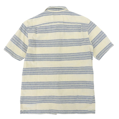 RRL 双RL 条纹亚麻混纺海军风衬衫 上衣 蓝×米白 M 上衣
