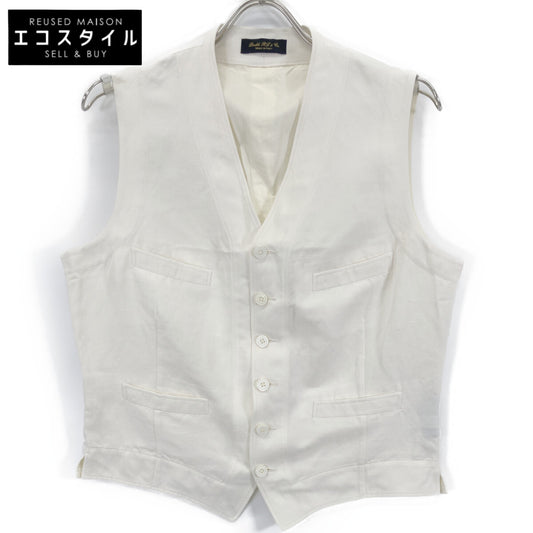 RRL Double RL Ivory Linen x Silk Vest Vest