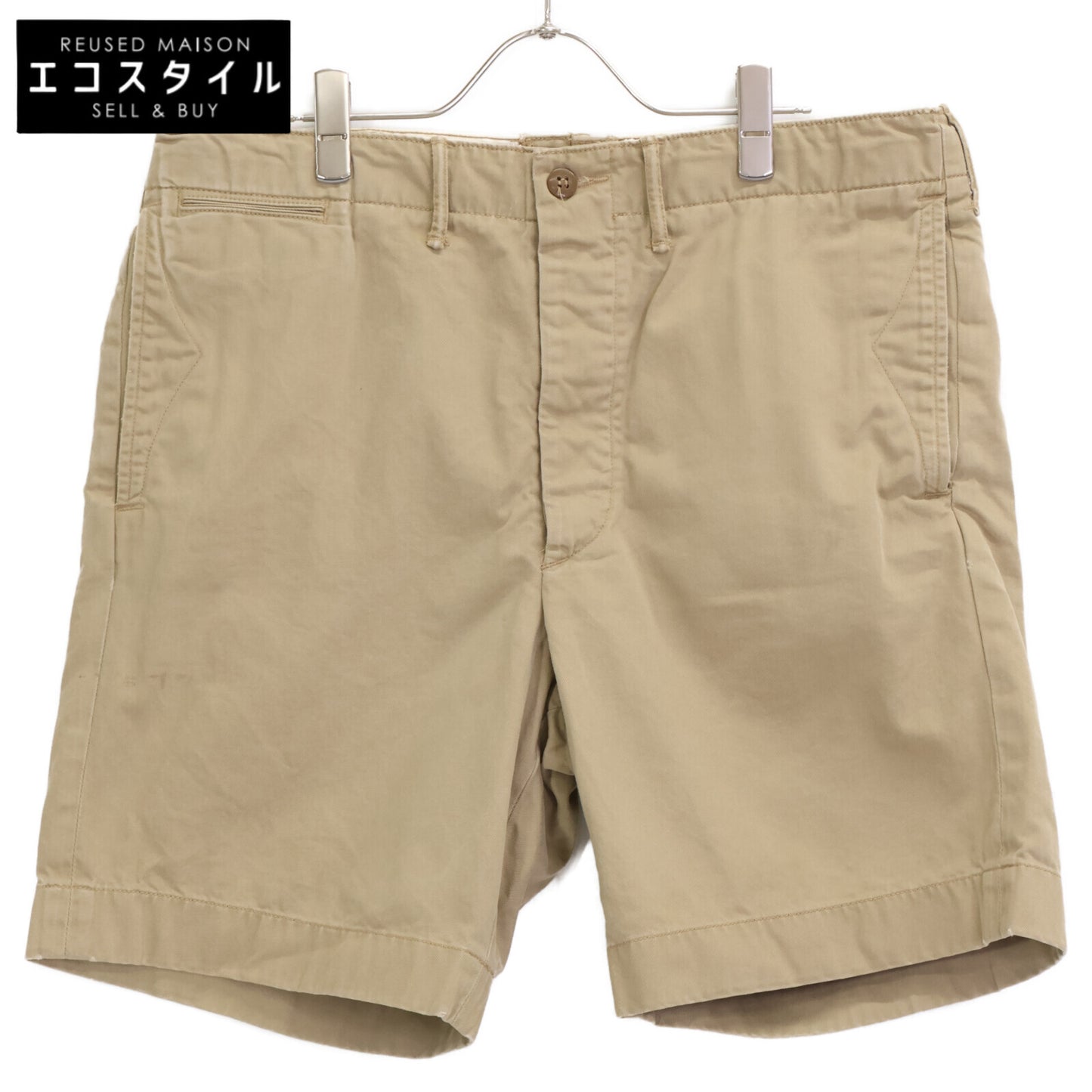 RRL Double RL Beige Cotton Shorts Bottoms 34 Men's