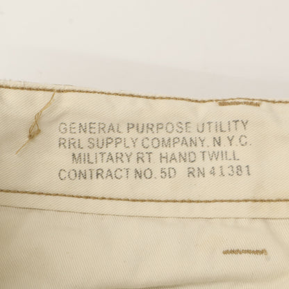 RRL Double RL Beige Cotton Shorts Bottoms 34 Men's