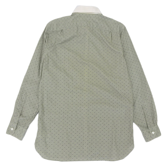Cotton Long Sleeve Shirt Tops Men's Green M Tops M Men's