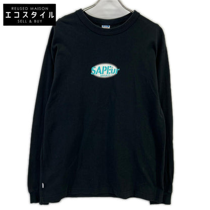 24AW 黑色×蓝色 OVAL LOGO 长袖T恤 上衣 L 男士