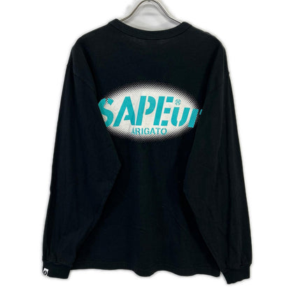 24AW ﾌﾞﾗｯｸ×ﾌﾞﾙｰ OVAL LOGO L/S Tee トップス L メンズ