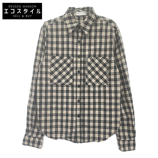 Faith Connexion X1820TSB227 Beige Cotton Check Shirt Tops S Men's