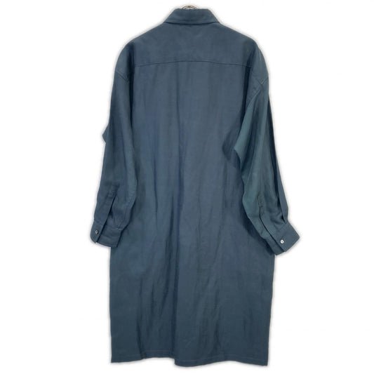 Navy Long Sleeve Long Shirt Top Men's