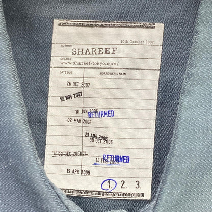 SHAREEF navy long-sleeve long shirt top