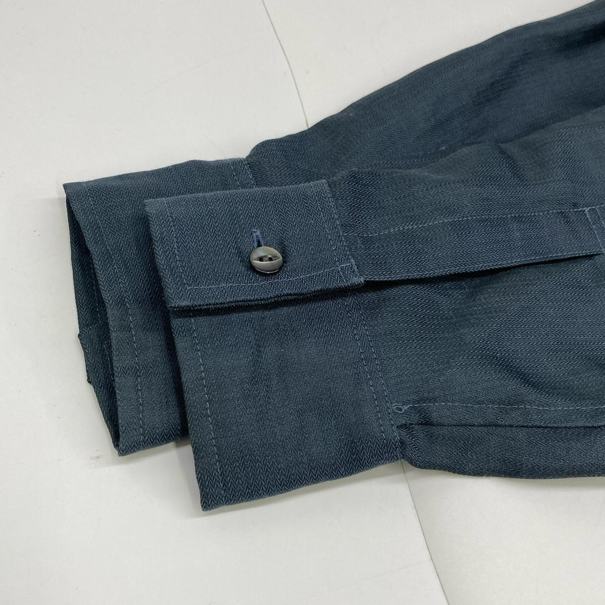 SHAREEF navy long-sleeve long shirt top