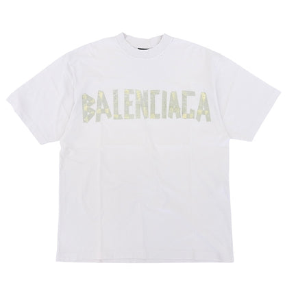 巴黎世家 BALENCIAGA 9成新 胶带款 T恤 上衣 男士 白色 S 739784 23SS 上衣