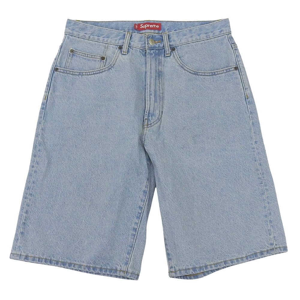 Supreme シュプリーム 美品 バギーデニム ワイドショーツ ボトムス メンズ ライトブルー 30 25SS ボトムス