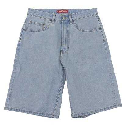 Supreme シュプリーム 美品 バギーデニム ワイドショーツ ボトムス メンズ ライトブルー 30 25SS ボトムス