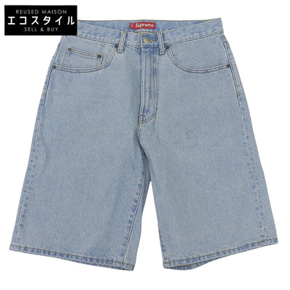 Supreme Excellent Condition Baggy Denim Wide Shorts Bottoms Men's Light Blue 30 25SS Bottoms