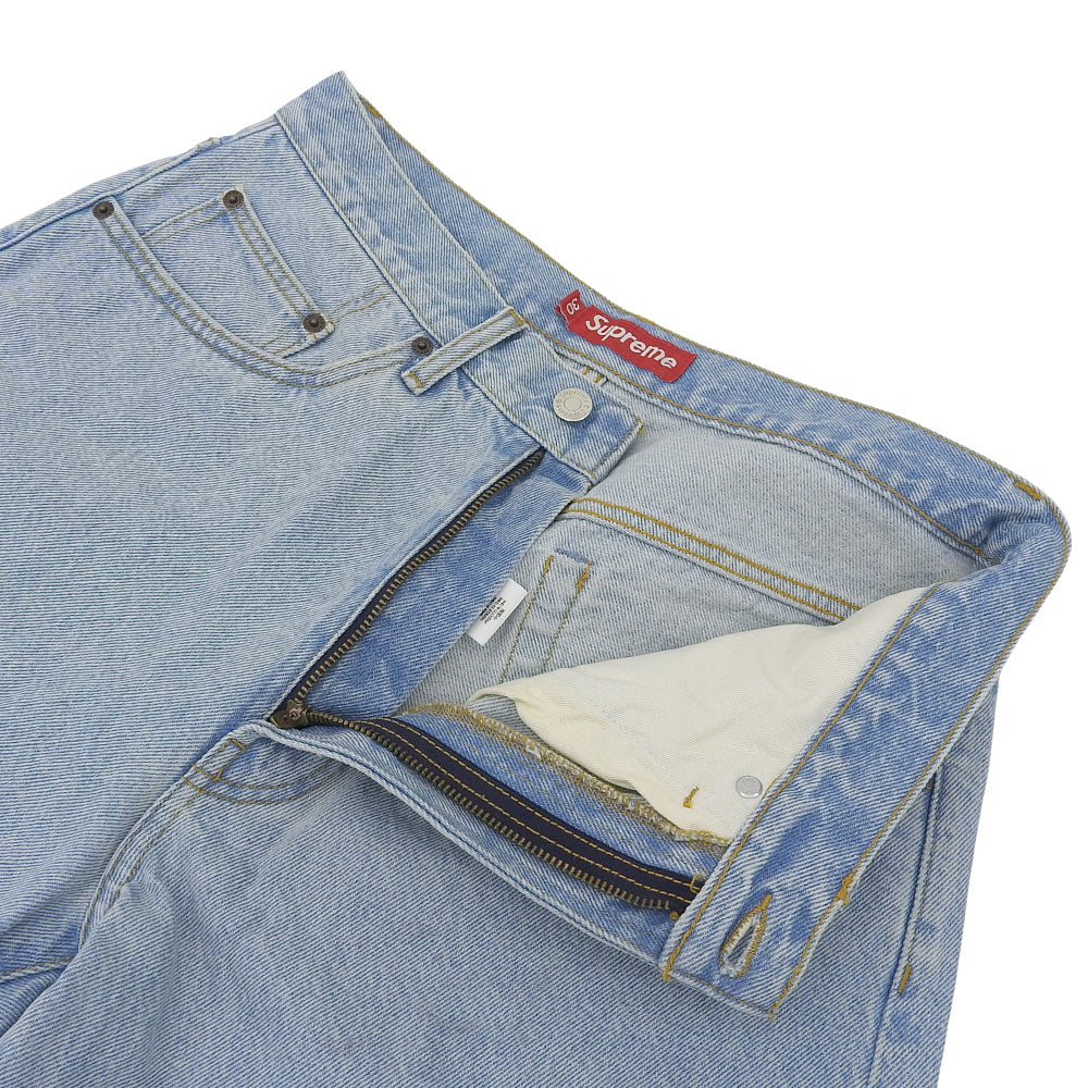 Supreme Excellent Condition Baggy Denim Wide Shorts Bottoms Men's Light Blue 30 25SS Bottoms