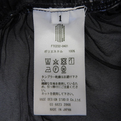 FETICO フェティコ 褶皱 透明 上衣 马甲 女士 黑色 1 FTC232-0401 上衣