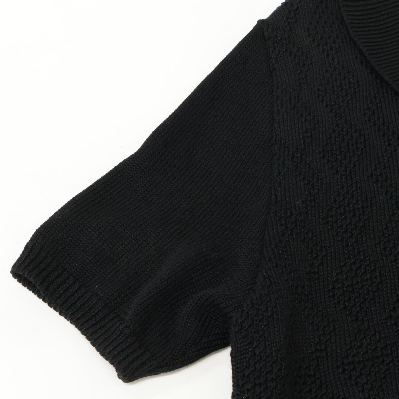 ERNEST W. BAKER Black Zip-Up Knit Polo Top
