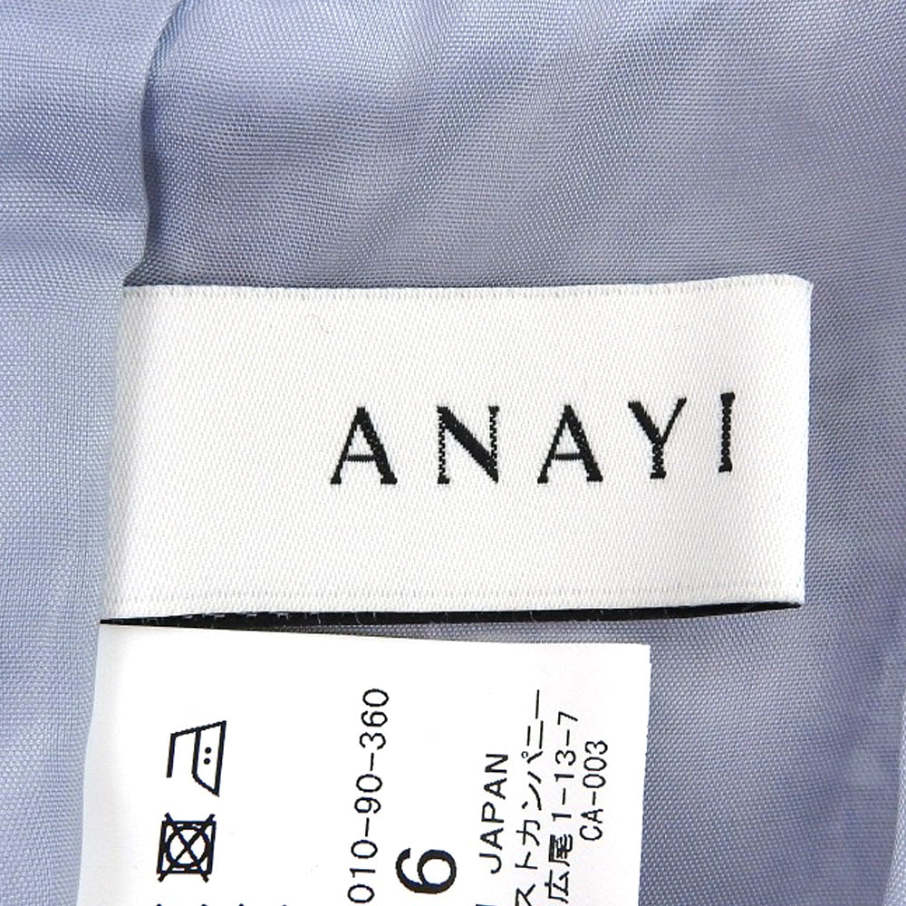 ANAYI アナイ メタルシャギーツイード ワンピース レディース パープル系 36 25年製 ワンピース