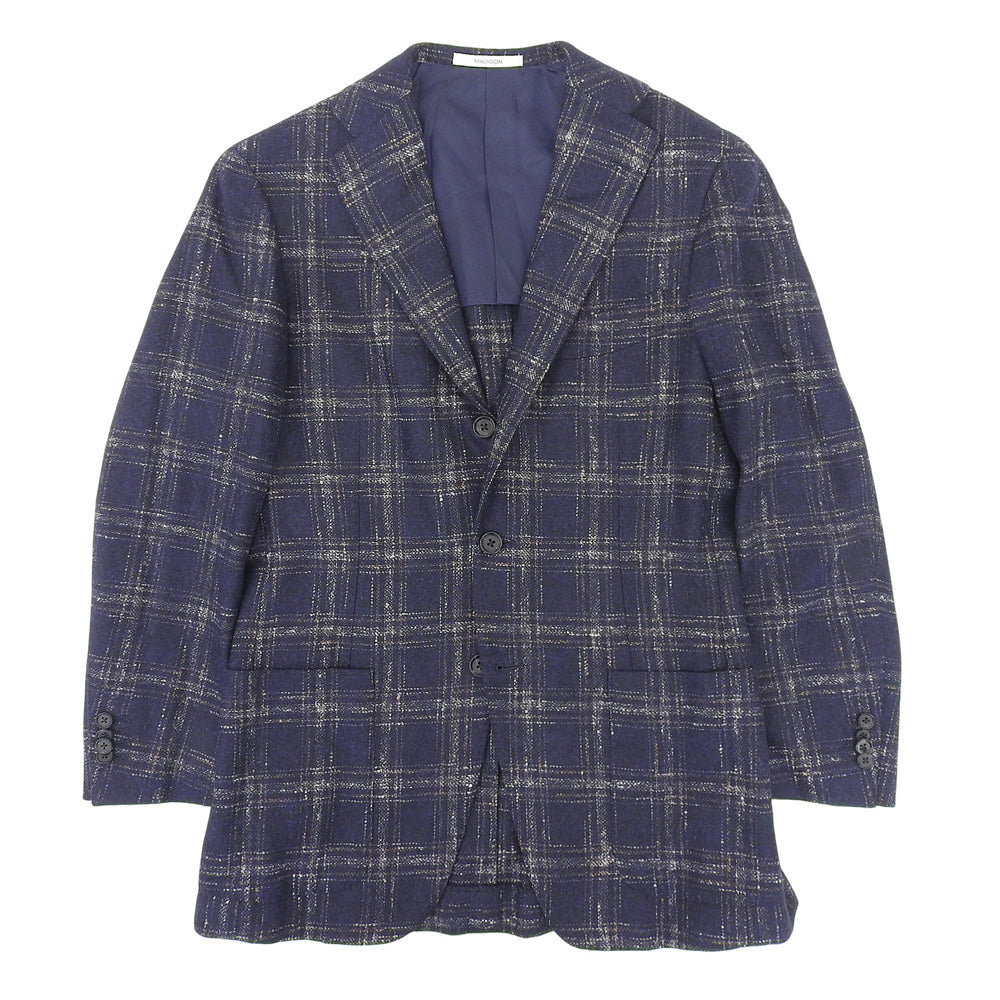 BARNEYSNEWYORK バーニーズニューヨーク 美品 MADISON Ferla アルパカ×ウール タータンチェック ジャケット メンズ ネイビー 44 ジャケット