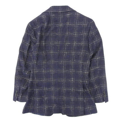 BARNEYSNEWYORK バーニーズニューヨーク 美品 MADISON Ferla アルパカ×ウール タータンチェック ジャケット メンズ ネイビー 44 ジャケット