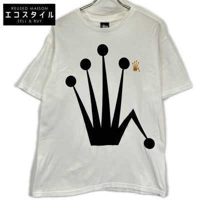 stussy ステューシー ホワイト ベントクラウン Tシャツ トップス