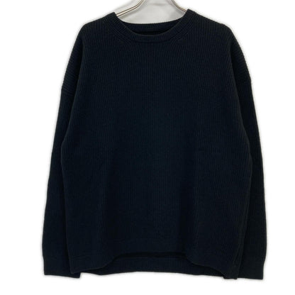 crepuscule クレプスキュール 1703-025 ブラック Rib Stitch L/S(畦編み) ニット トップス