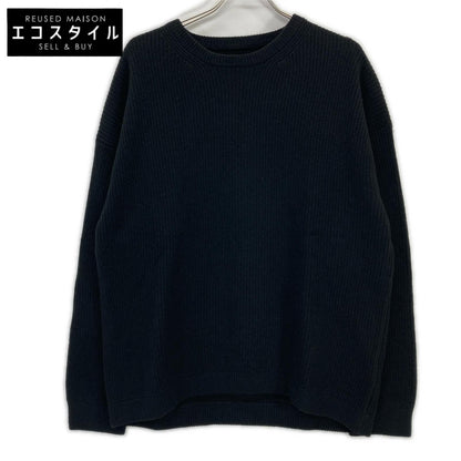 crepuscule クレプスキュール 1703-025 ブラック Rib Stitch L/S(畦編み) ニット トップス