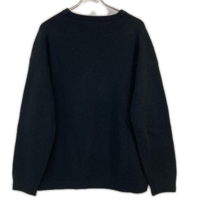 crepuscule クレプスキュール 1703-025 ブラック Rib Stitch L/S(畦編み) ニット トップス