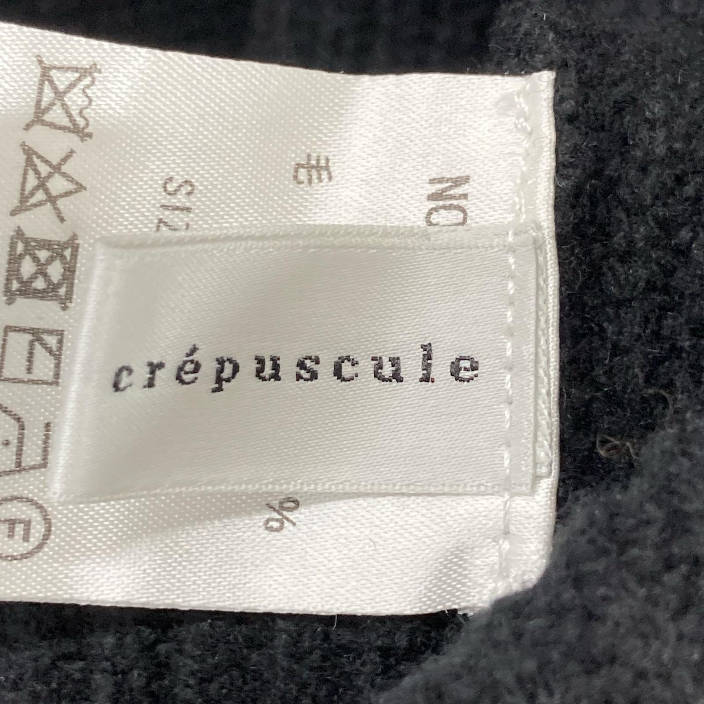 crepuscule クレプスキュール 1703-025 ブラック Rib Stitch L/S(畦編み) ニット トップス