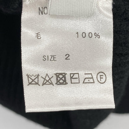 crepuscule クレプスキュール 1703-025 ブラック Rib Stitch L/S(畦編み) ニット トップス