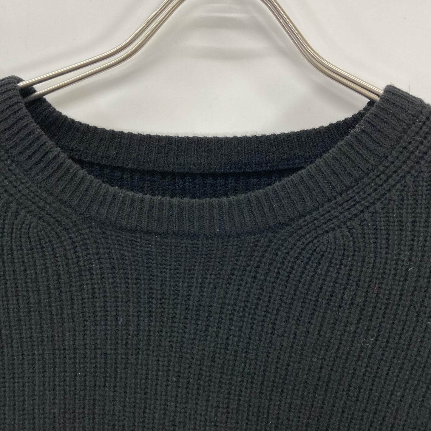 crepuscule クレプスキュール 1703-025 ブラック Rib Stitch L/S(畦編み) ニット トップス