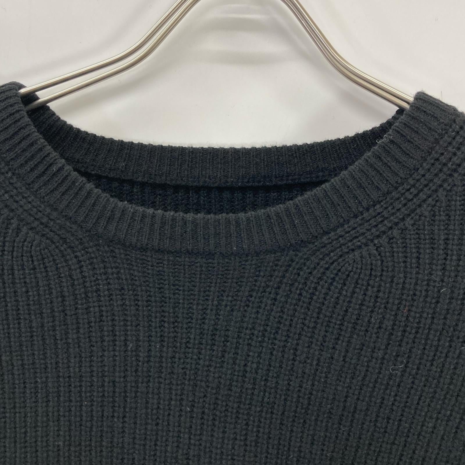 crepuscule クレプスキュール 1703-025 ブラック Rib Stitch L/S(畦編み) ニット トップス