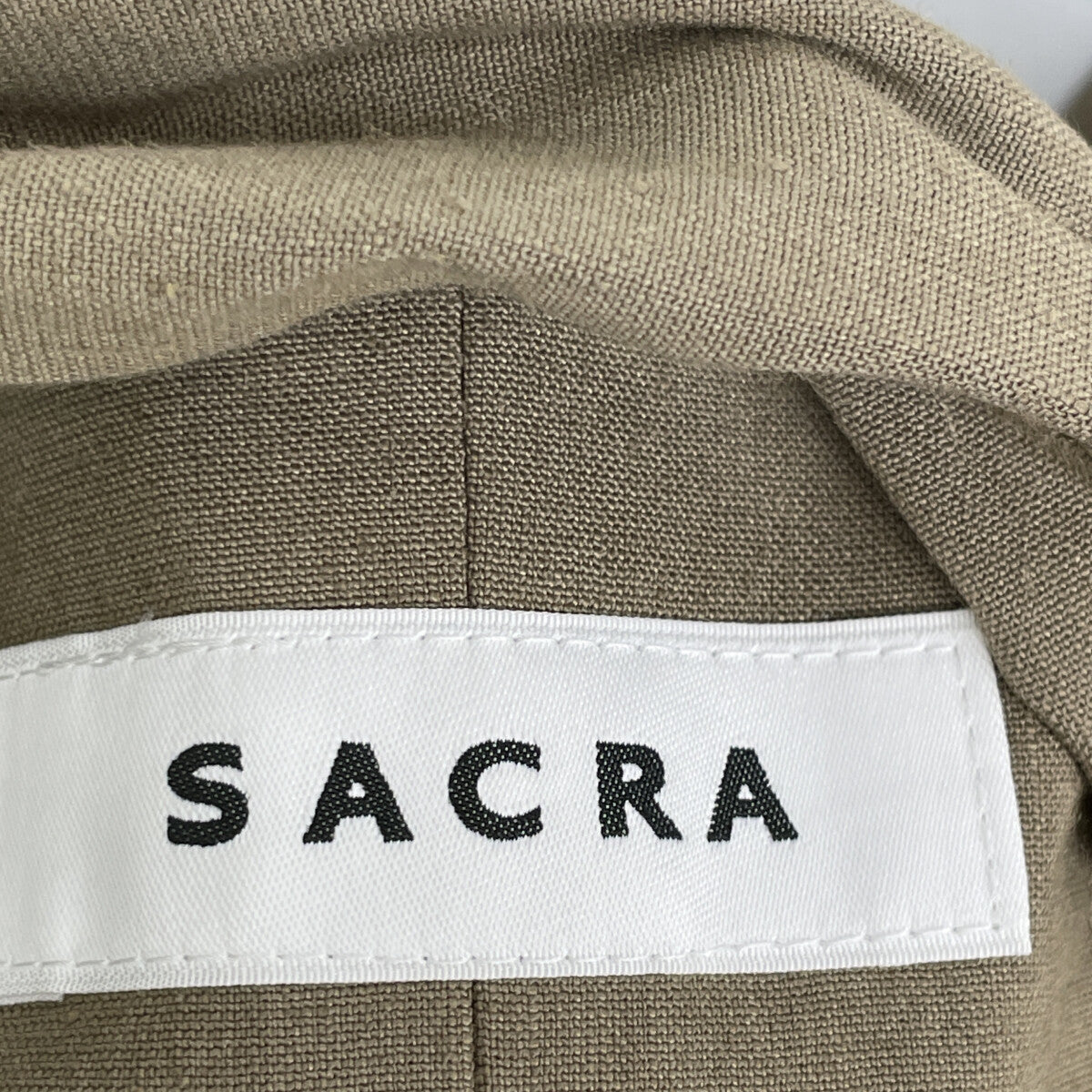 SACRA 123113041 Khaki VISCOSE LINEN OP Dress