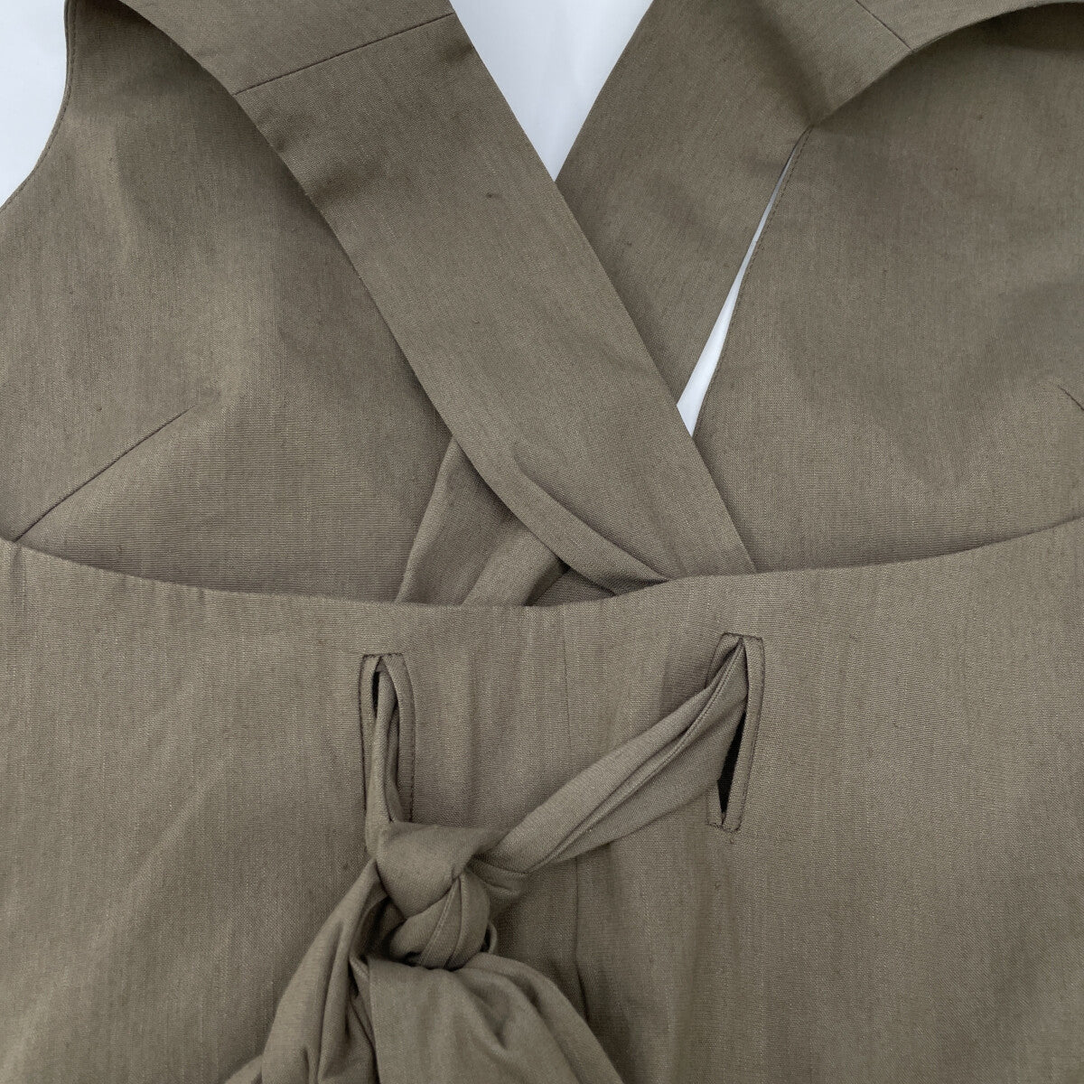 SACRA 123113041 Khaki VISCOSE LINEN OP Dress
