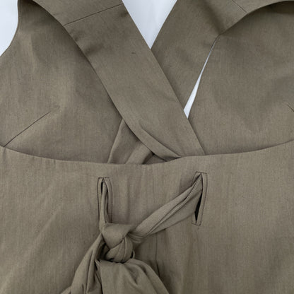 SACRA 123113041 Khaki VISCOSE LINEN OP Dress
