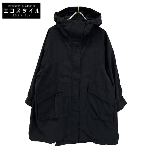 GGZ1031108A0001 23SS Black Recycled Taslan Hooded Coat Coat F Women's