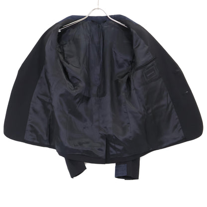 Black Denim Patchwork Tailored Jacket 46 Men's